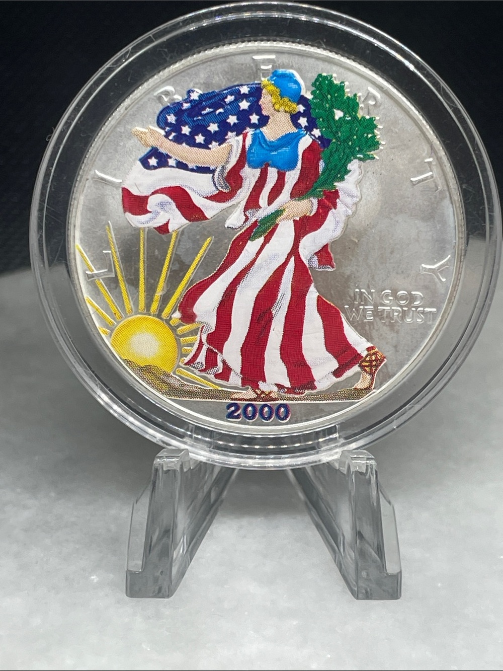 🇺🇸 2000 American Silver Eagle Colored .999 Fine Silver